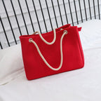 Canvas beach bag with rope handle