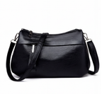 Soft Faux Leather Crossbody Bag – 3 Compartments