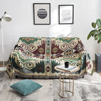 Überwurf Bohemian mit Quasten – Wendbares Design aus Baumwolle