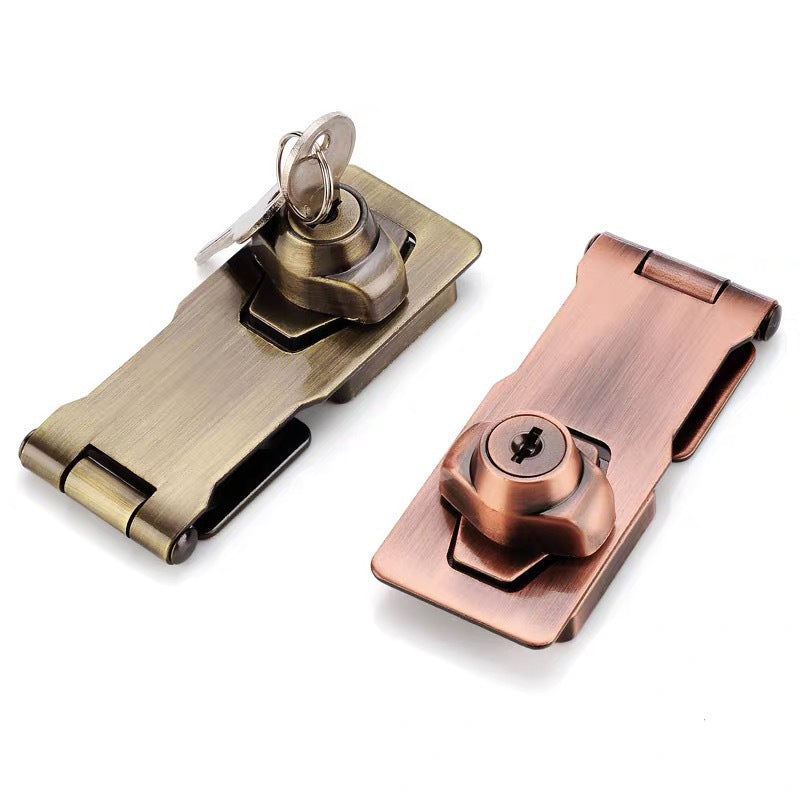 Door lock with hinge bolt and 2 keys