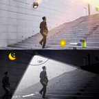 Solar LED wall light with motion sensor – waterproof