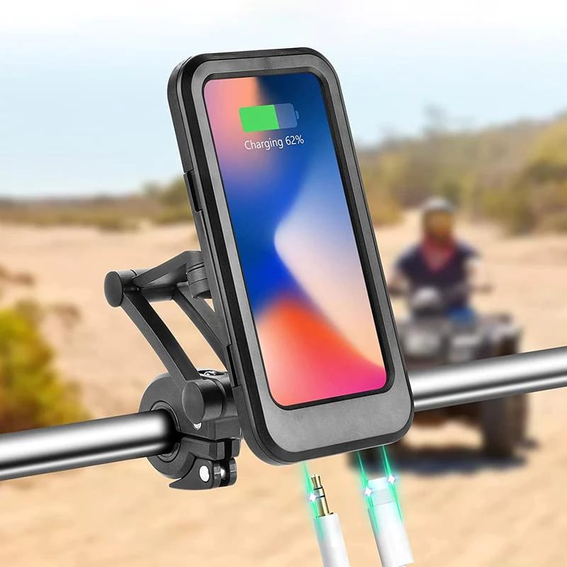Smartphone-Halterung Fahrrad wasserdicht mit kabellosem Laden