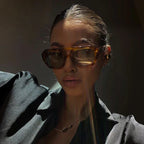 Hexagonal Sunglasses with Gradient Lenses