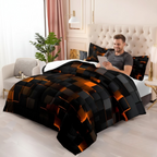 3D Grid Bedding Set with Gaming Design