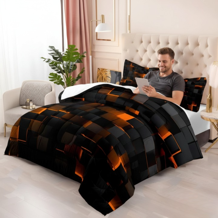 Bettwäsche-Set 3D-Raster mit Gaming-Design