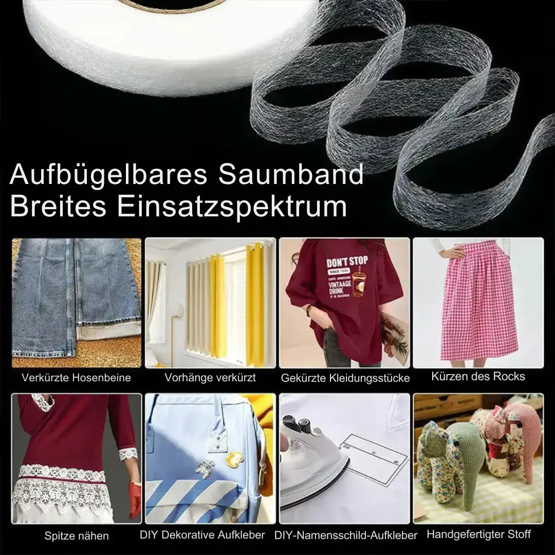 1+1 Gratis | Bügelband mit doppelseitigem Kleber für Nähen & DIY-Projekte Mivoza Deutschland