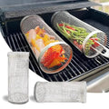 Stainless Steel Rolling Grill Basket – Even Grilling, Easy Cleaning