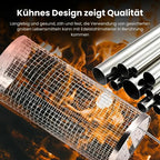 Stainless Steel Rolling Grill Basket – Even Grilling, Easy Cleaning