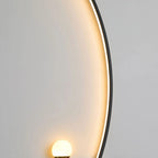 LED wall light with curved shape and integrated light modes