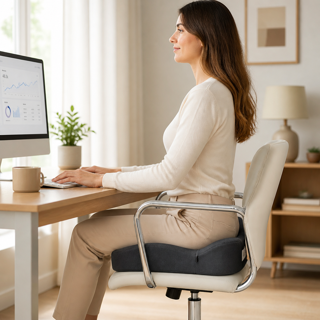 Sitzkissen Memory Foam – Ergonomische Entlastung für das Steißbein