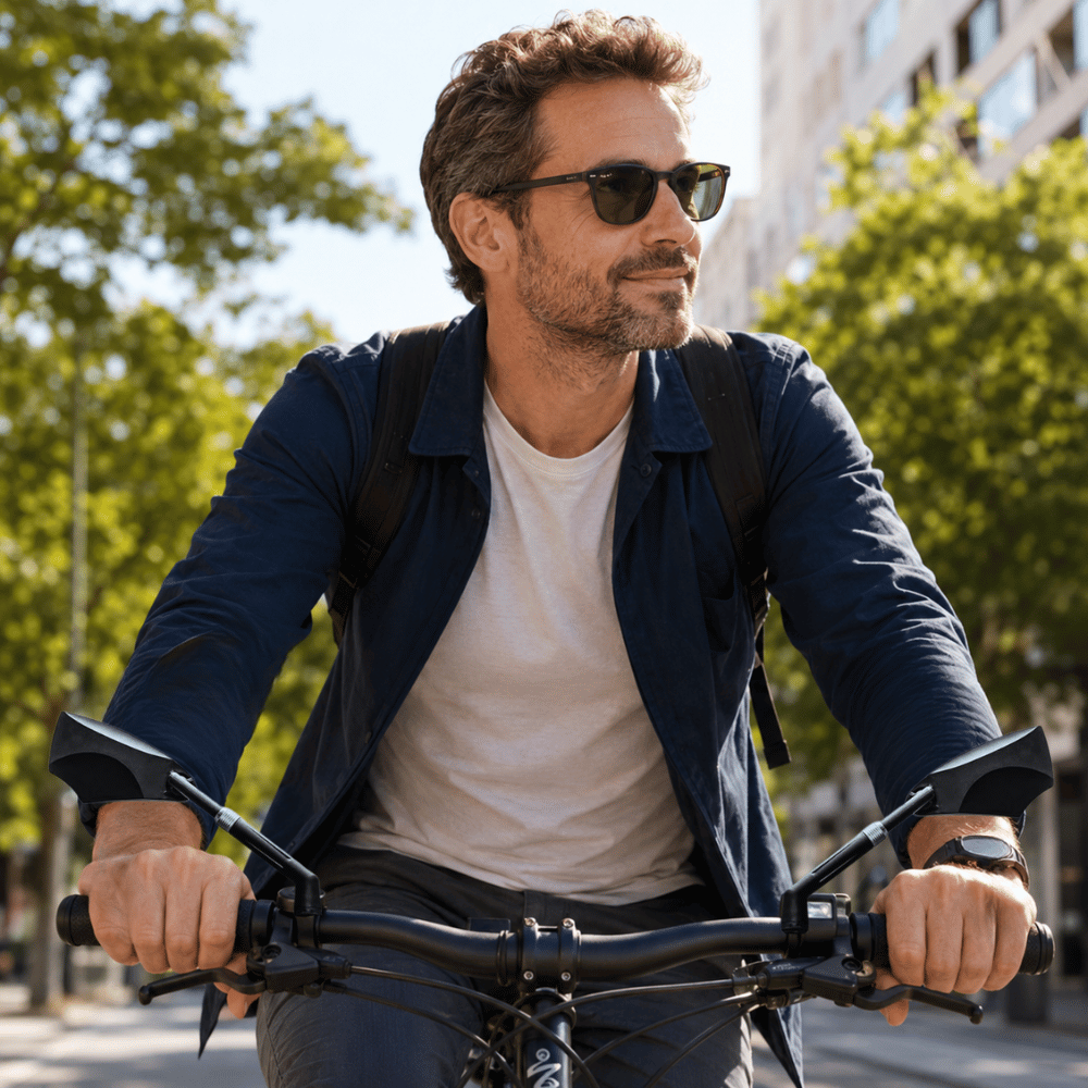 Bicycle rearview mirror with 180° field of view and 360° adjustment