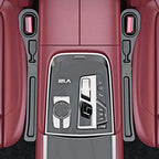 Car seat gap filler with storage compartments