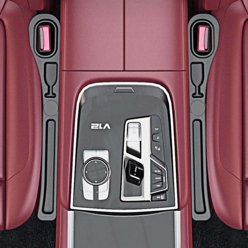 Car seat gap filler with storage compartments