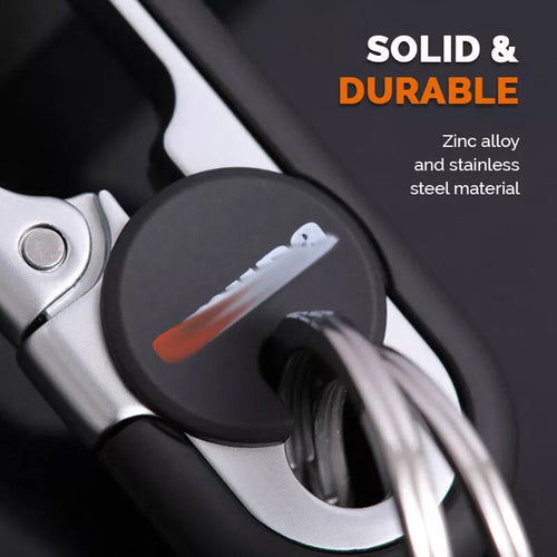 Car keychain with double ring made of zinc alloy