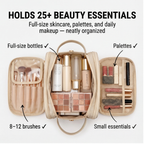 Make-up-Organizer – Flach Aufklappbar, Fasst 25+ Produkte