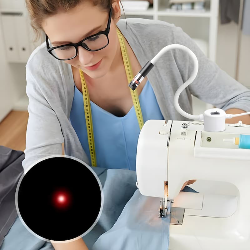 Magnetic Laser Sewing Guide with LED Light for Sewing Machines