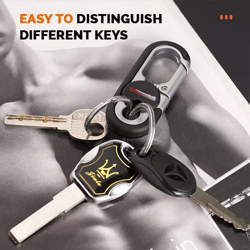 Car keychain with double ring made of zinc alloy
