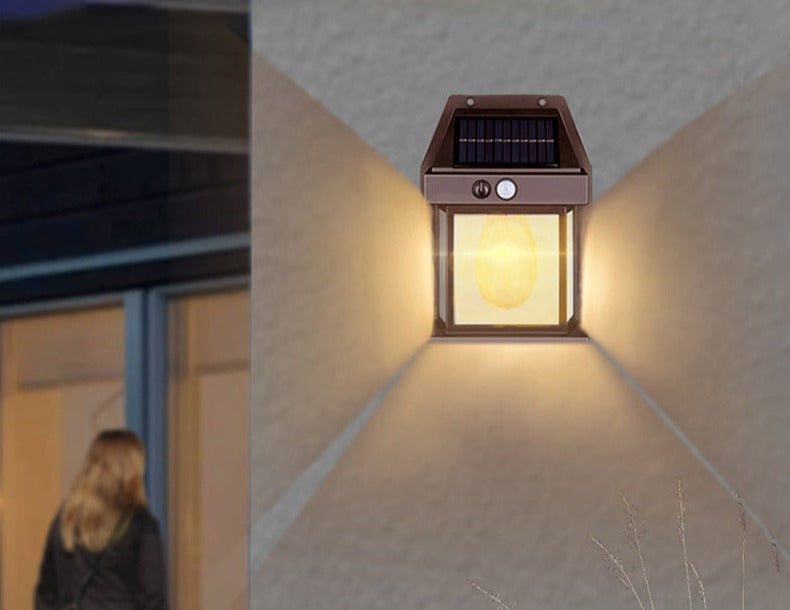 Solar-Wandleuchte mit Bewegungsmelder für den Außenbereich