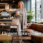 3-piece lounge set for women with cardigan, top, and pants