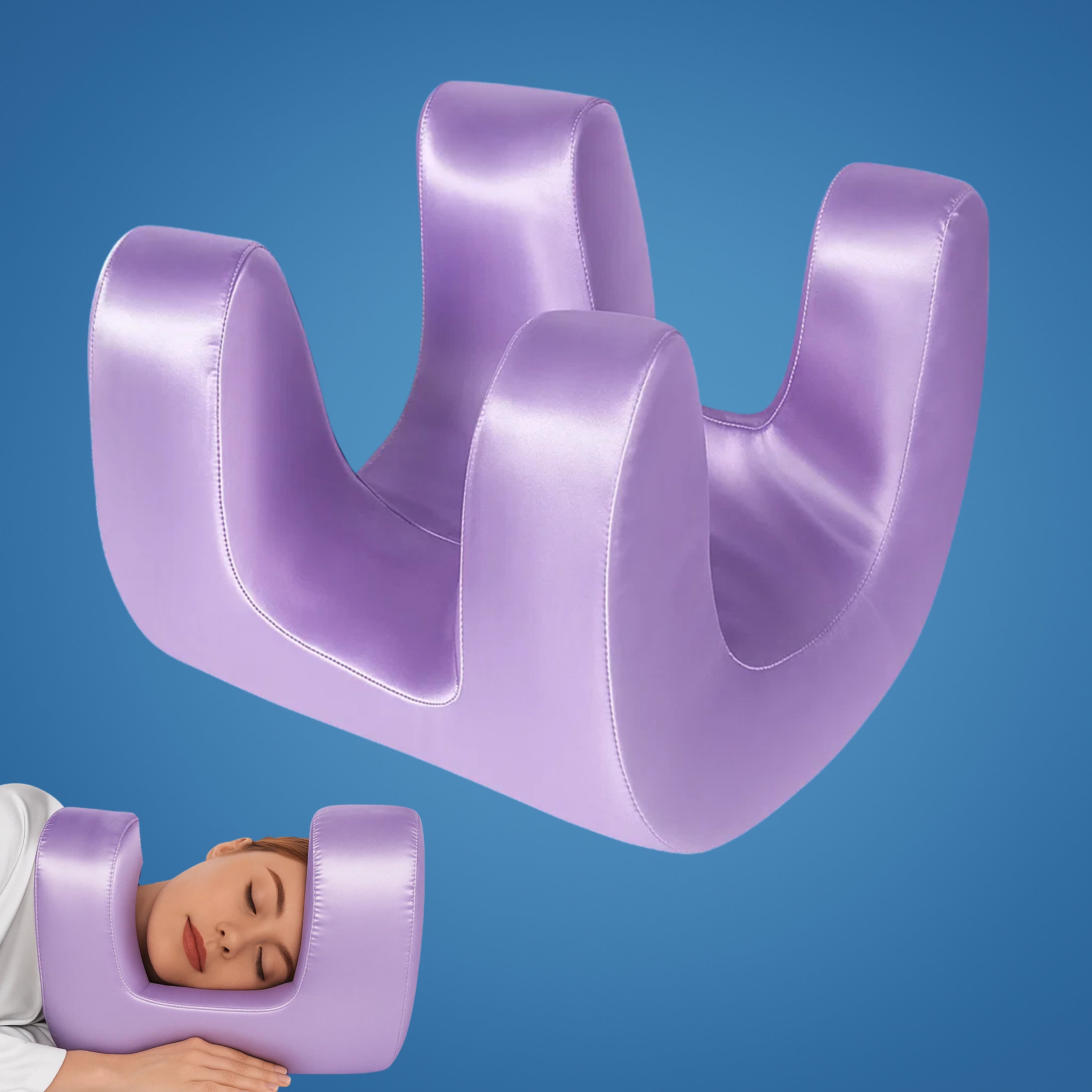 Schönheitskissen für Seitenschläfer - Anti-Falten Memory Foam