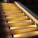 Solar stair lights for outdoors – Warm white LED light, set of 4 or 10