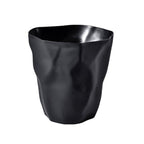 Wastebasket with Sculptural Crumpled Paper Design