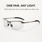 Photochromatische Sonnenbrille mit UV400-Schutz