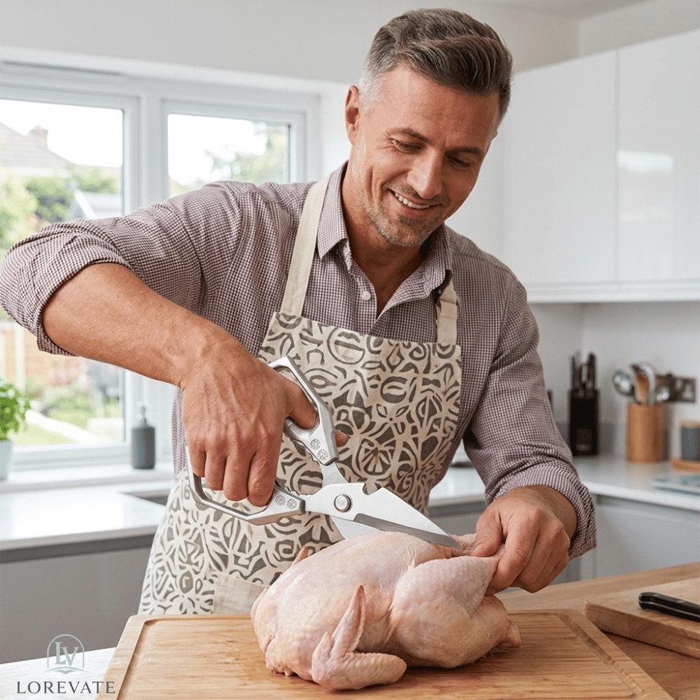 Kitchen Scissors Stainless Steel – Multifunctional for Meat and Herbs