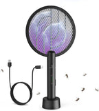 Elektrische Mückenklatsche 3-in-1 mit UV-Licht und Ladestation