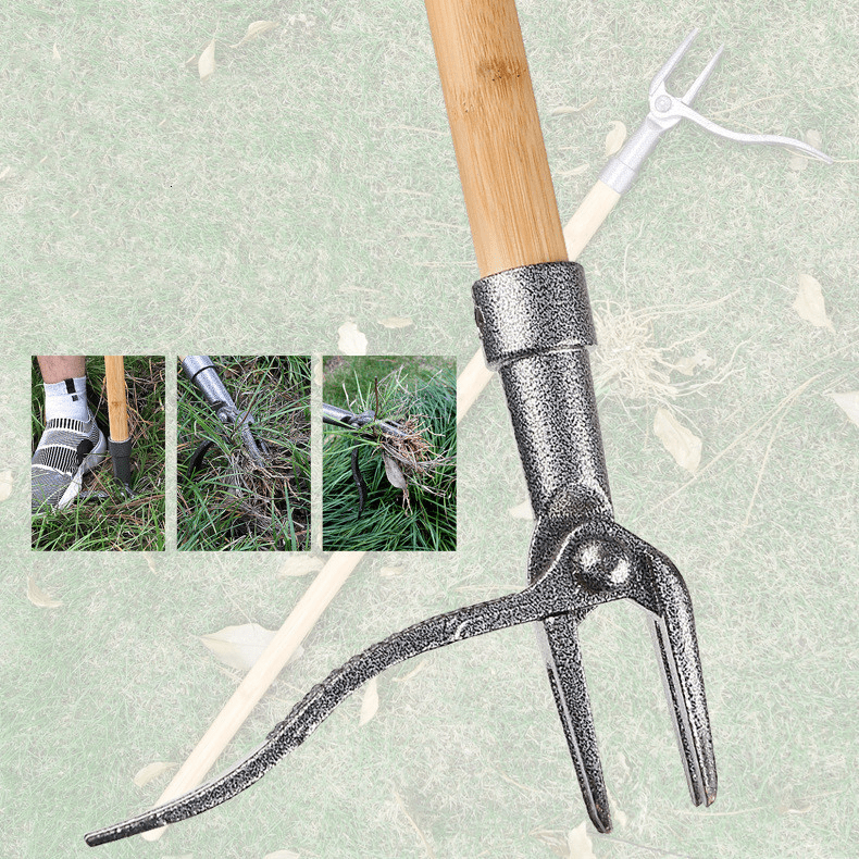 Unkrautentferner mit 4-Zinken-Klaue – Robustes Gartenwerkzeug