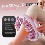 Massage roller for legs with ergonomic knobs