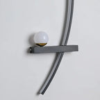 LED wall light with curved shape and integrated light modes