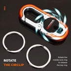 Car keychain with double ring made of zinc alloy