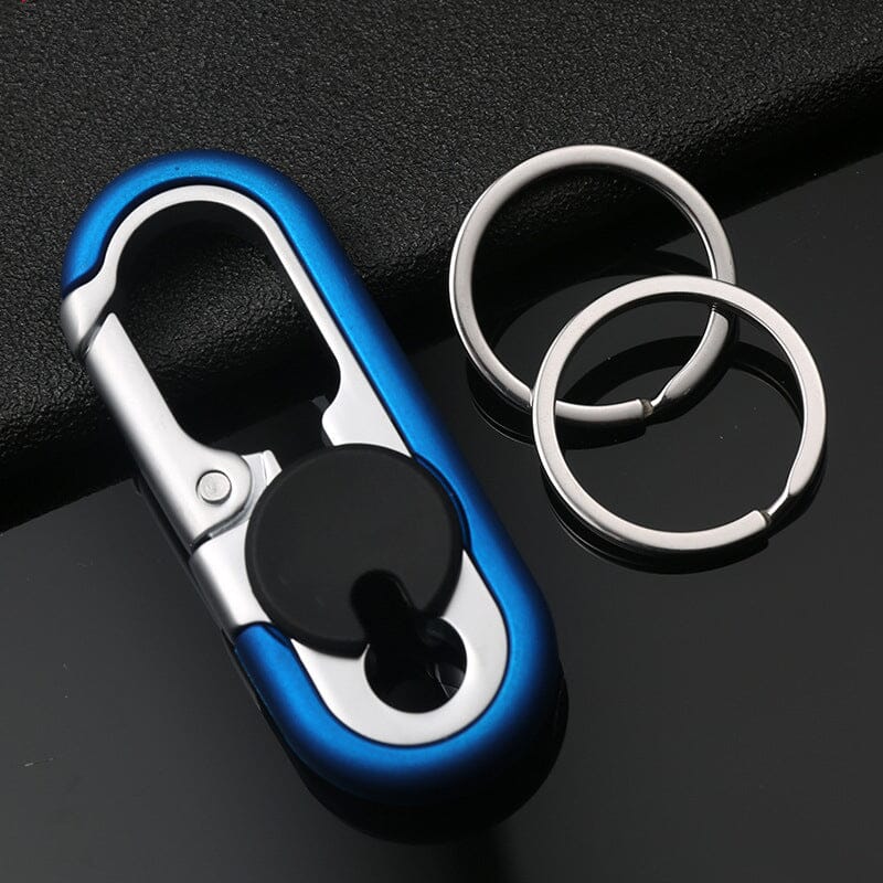 Car keychain with double ring made of zinc alloy