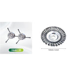 Brush cutter replacement head with metal blades
