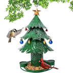 Vogelfutterspender Weihnachtsbaum Metall – Grün