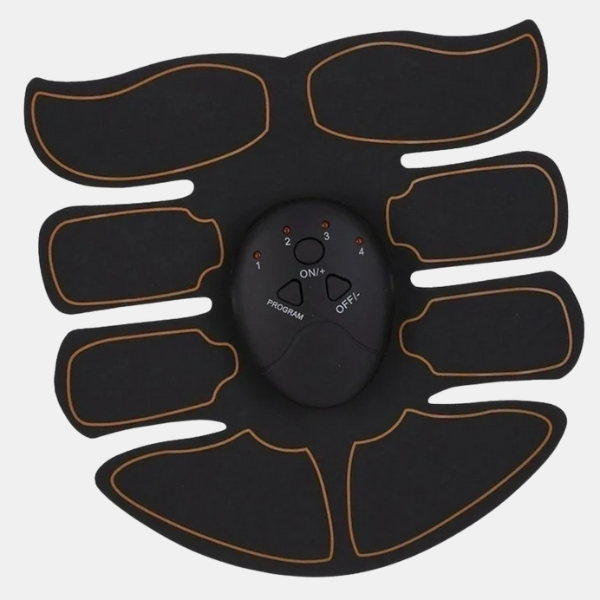 EMS abdominal muscle trainer with electrical muscle stimulation