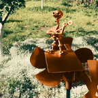 Windspiel Schlagzeuger – Kinetische Gartendekoration mit Musikmotiv