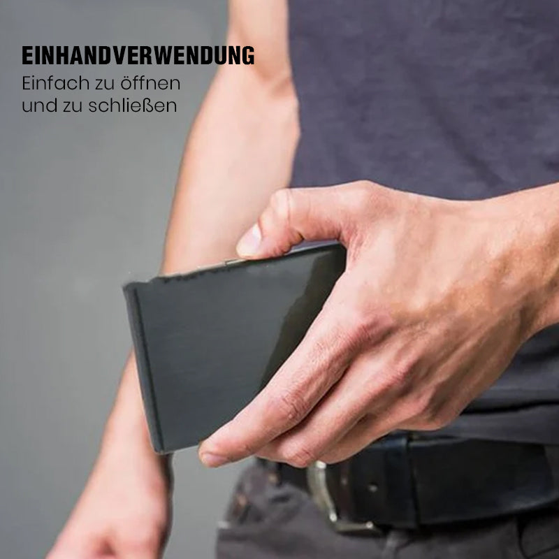RFID-Kartenetui Metall mit Diebstahlschutz – Platz für 6 Karten