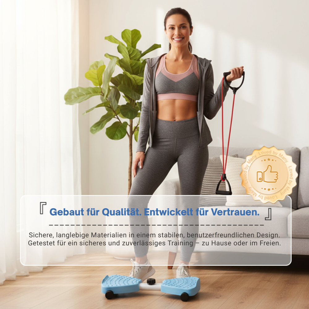 Stepper with resistance bands for full-body workout