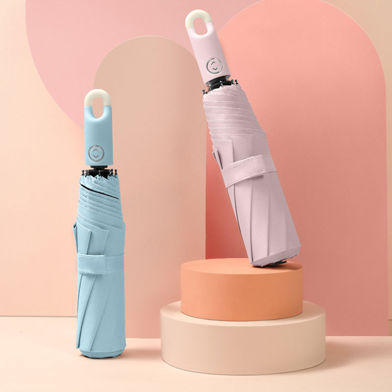 Compact umbrella with 360° rotating handle