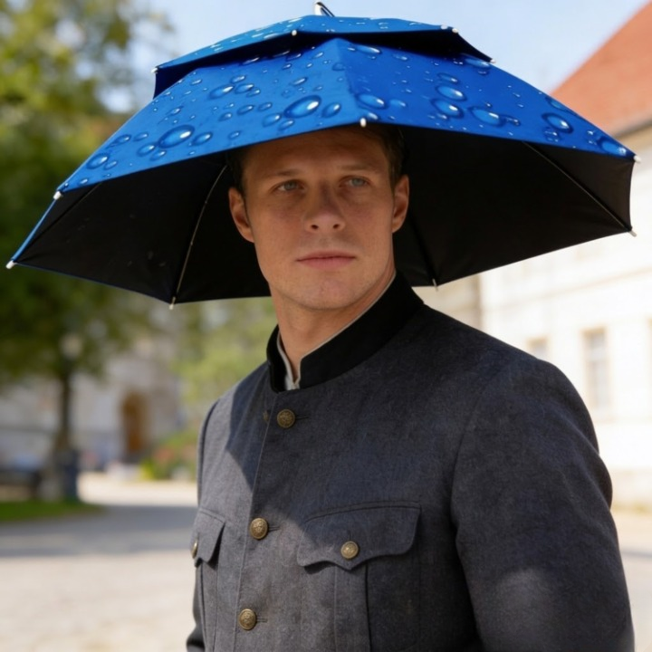 Hands-Free Umbrella Hat – Protection from Sun and Rain