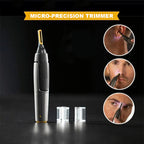 Precision trimmer with LED light – Ultra-thin for nose and ears