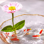 Floating flower holder – stems upright in vases
