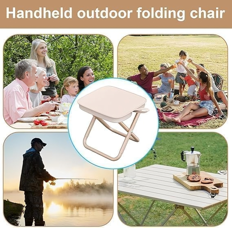 Klapphocker Outdoor Edelstahl – Leicht & Kompakt