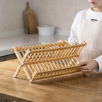 Bamboo drying rack with vertical slots