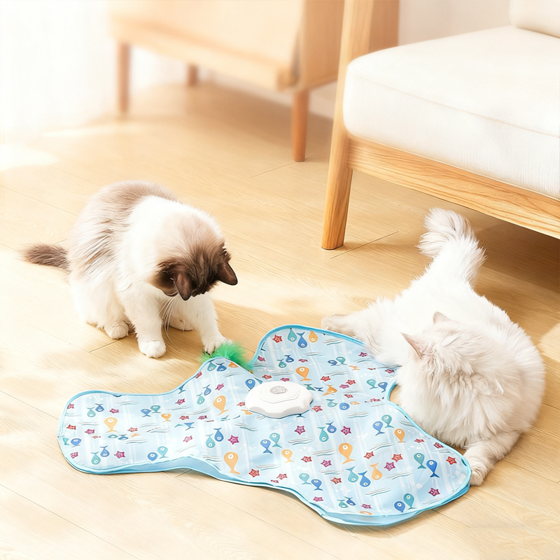 Cat Play Mat with Hidden Spring – Interactive Hunting Game