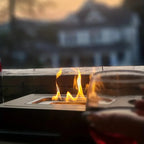 Table fireplace for terrace and balcony with bioethanol