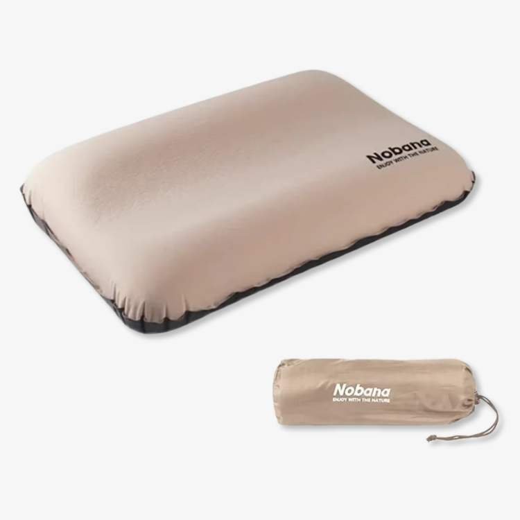 Inflatable travel pillow ergonomic for neck support