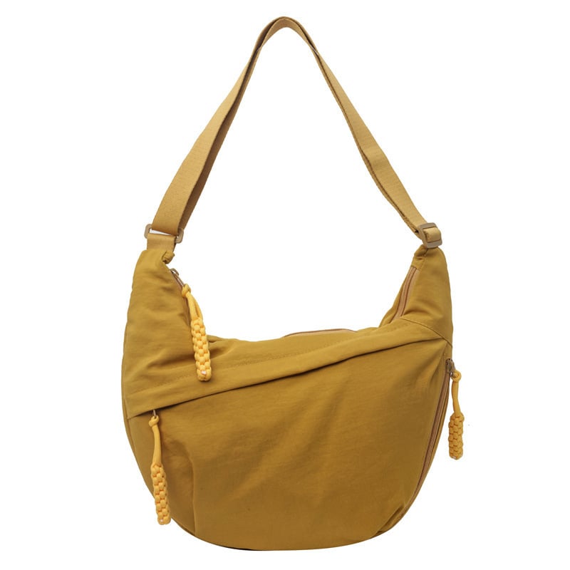 Nylon Crossbody Bag with Multiple Compartments – Lightweight and Practical